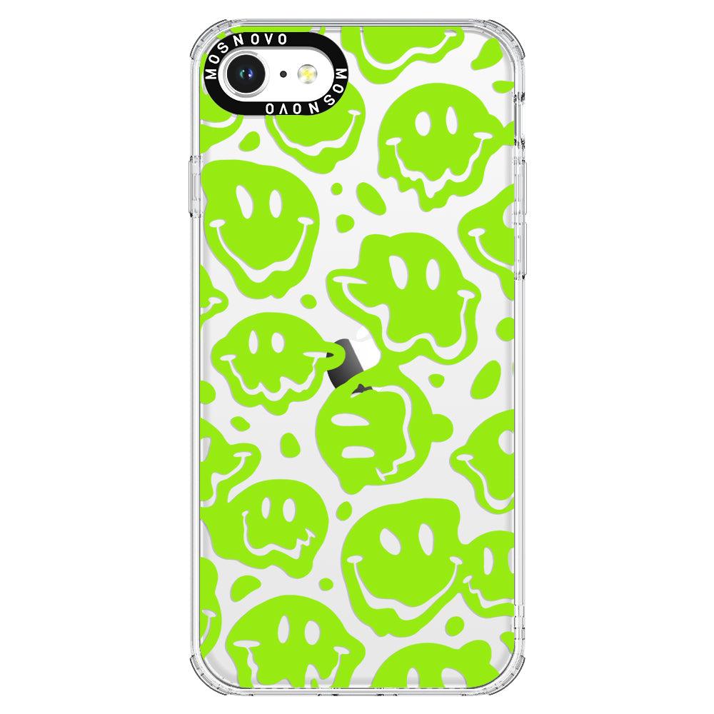 Distorted Green Smiles Face Phone Case Iphone Se 2022 Case Mosnovo 5853