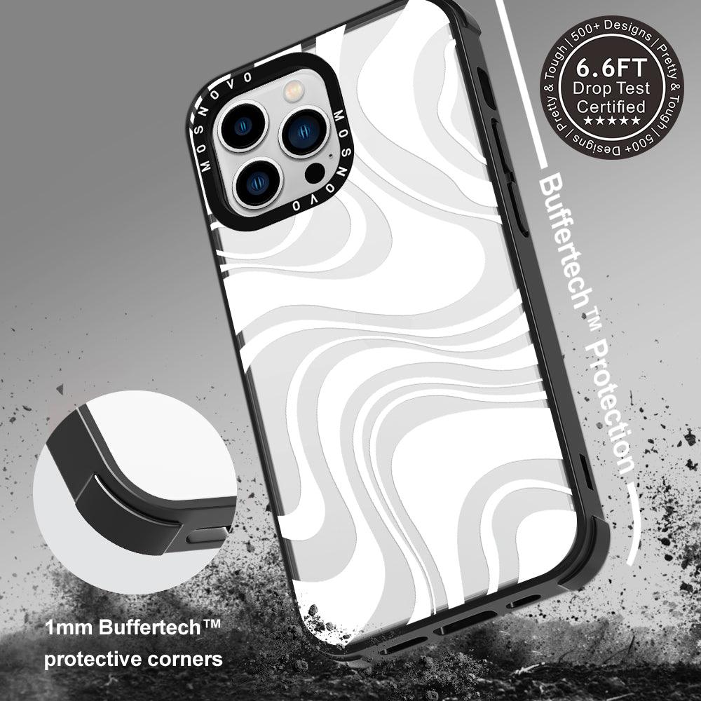 White Swirl Phone Case - iPhone 13 Pro Case