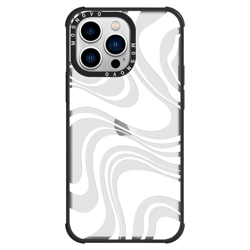 White Swirl Phone Case - iPhone 13 Pro Case