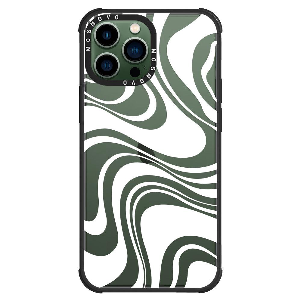 White Swirl Phone Case - iPhone 13 Pro Max Case