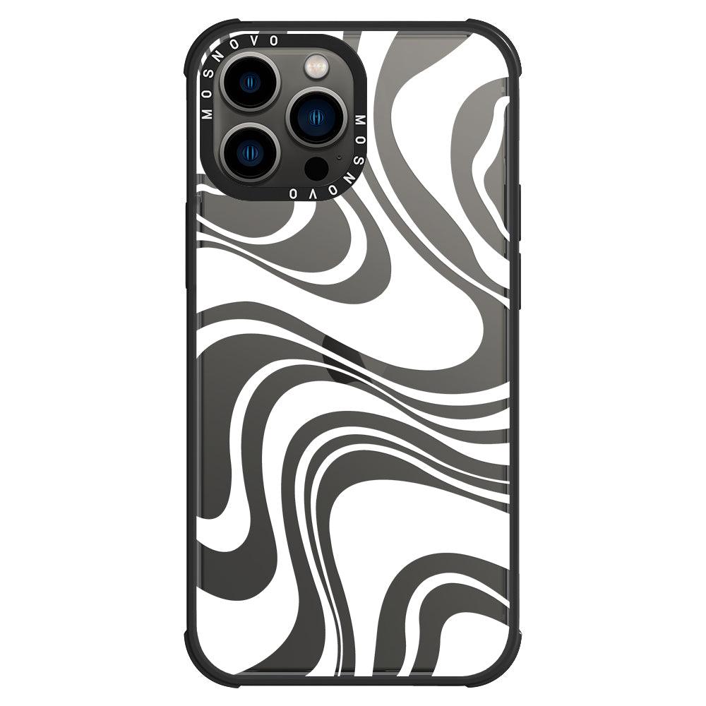 White Swirl Phone Case - iPhone 13 Pro Max Case