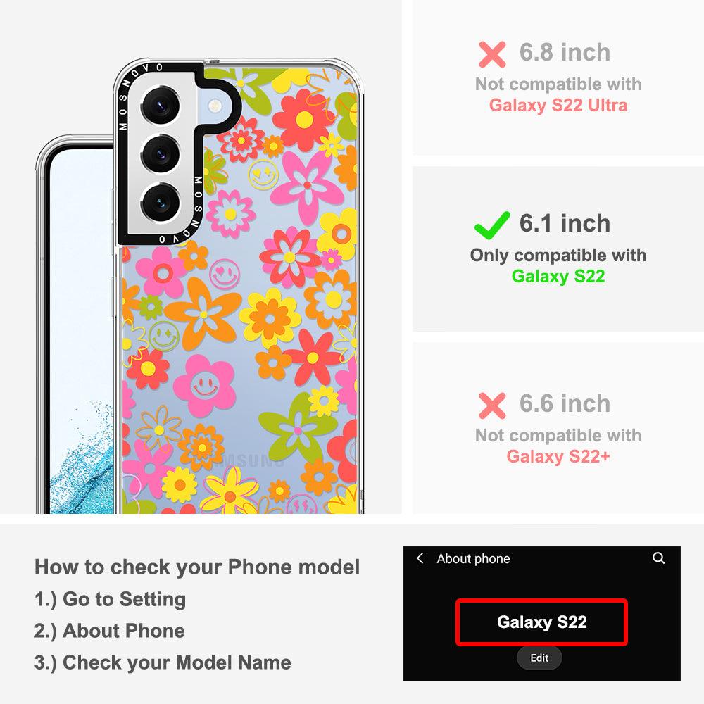 70's Groovy Floral Phone Case - Samsung Galaxy S22 Case