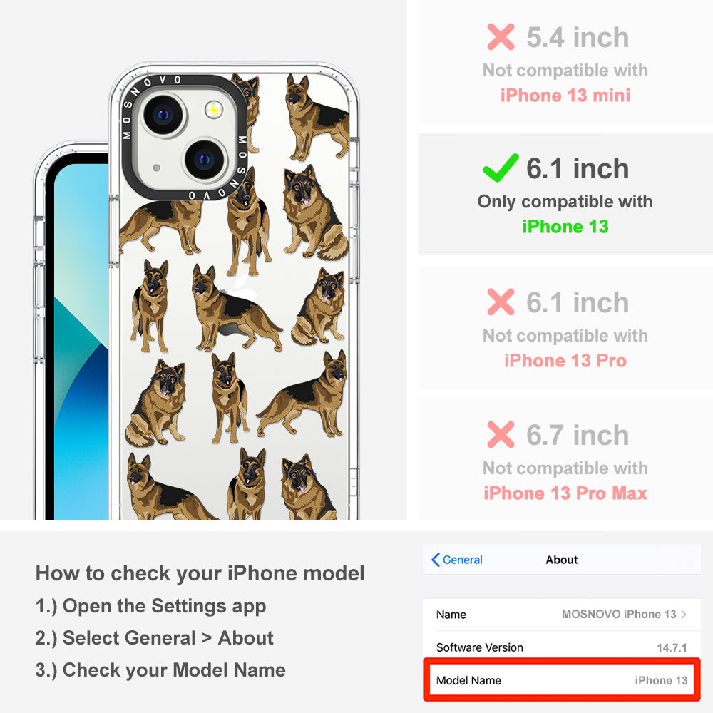 Shepherd Dog Phone Case - iPhone 13 Case - MOSNOVO