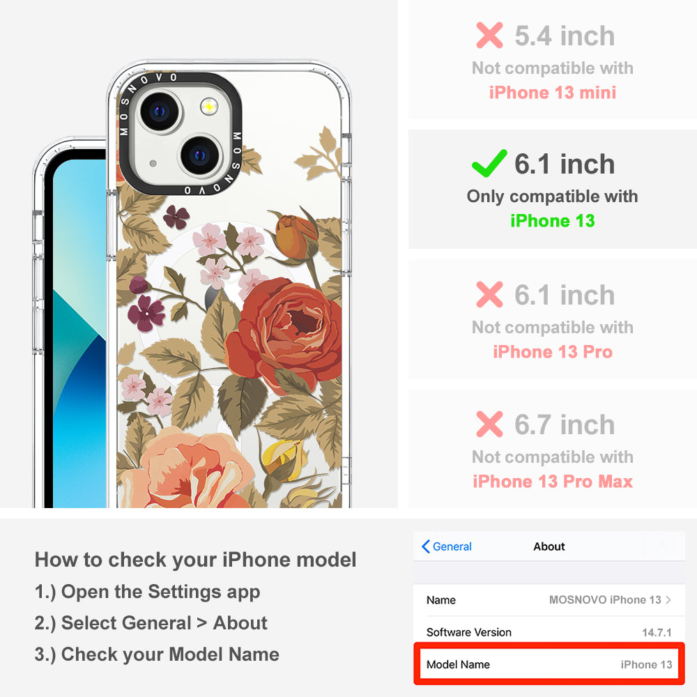 Vintage Roses Phone Case - iPhone 13 Case - MOSNOVO