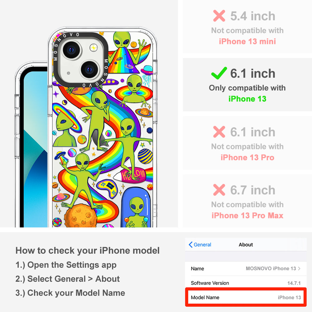 Funny Alien Phone Case - iPhone 13 Case - MOSNOVO
