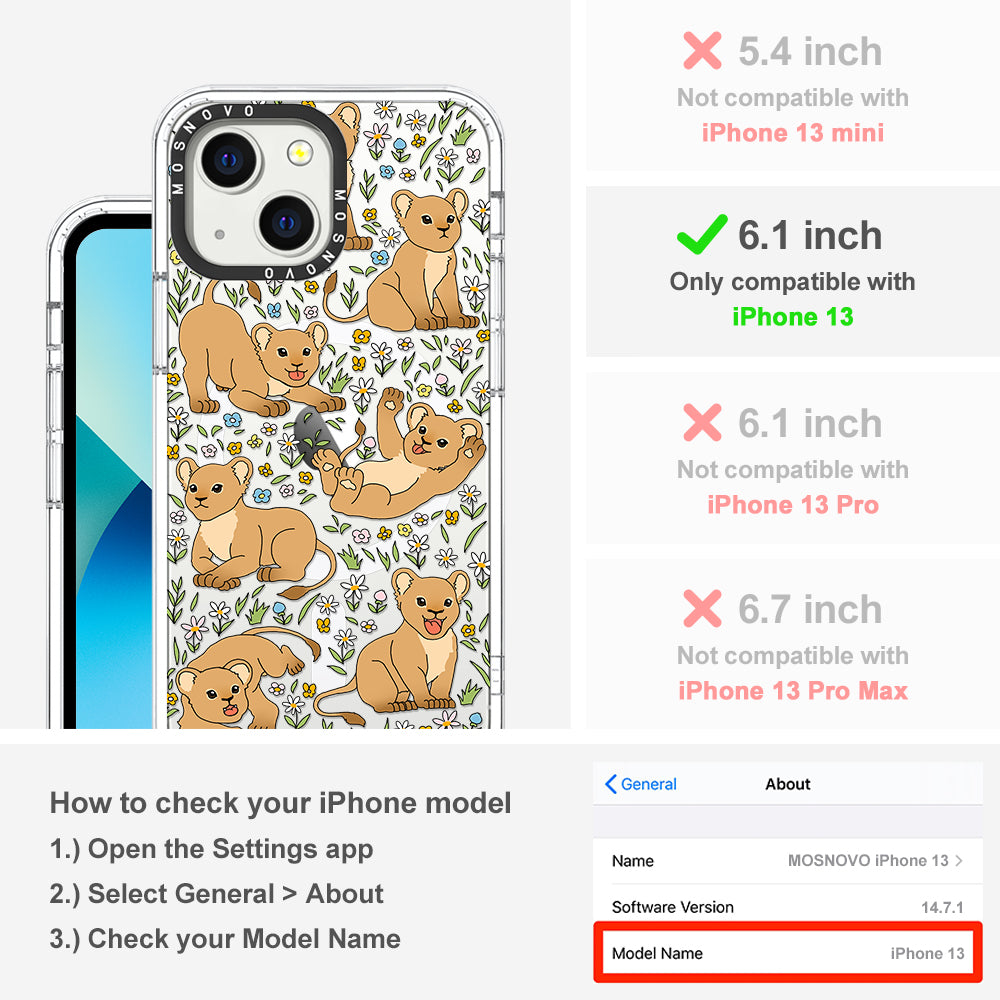 Cute Lion Phone Case - iPhone 13 Case - MOSNOVO