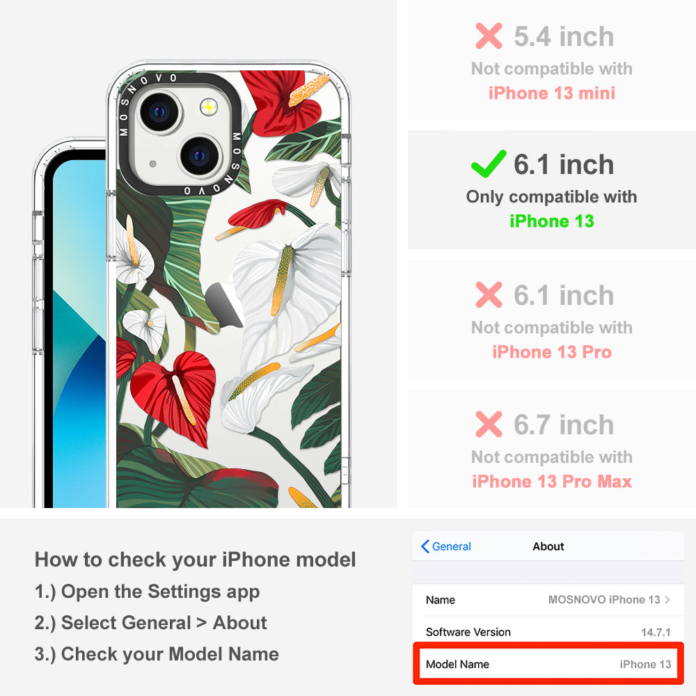 Anthurium Phone Case - iPhone 13 Case - MOSNOVO