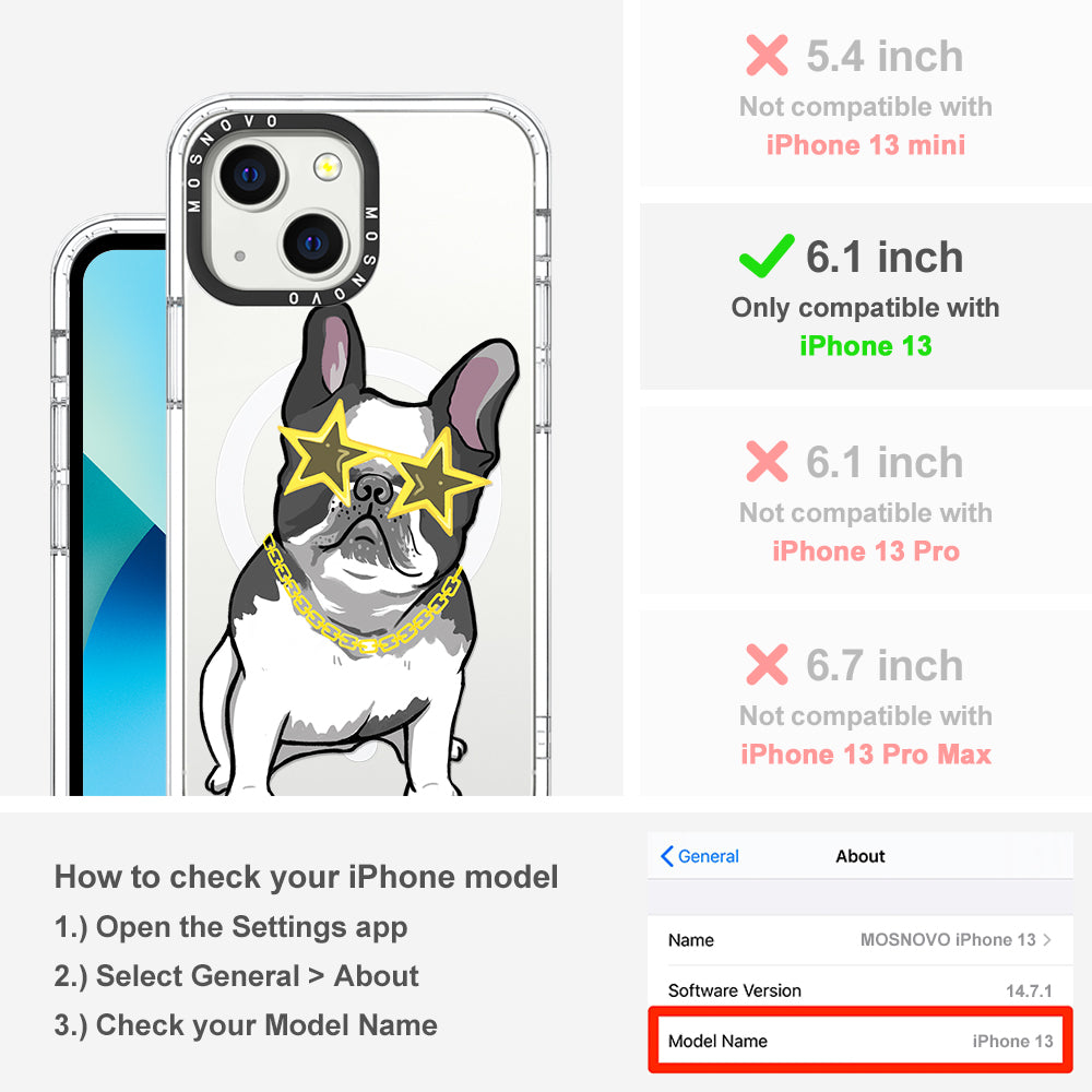 Cool French Bulldog Phone Case - iPhone 13 Case - MOSNOVO