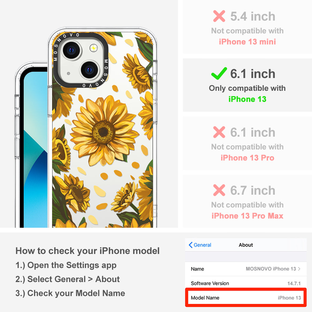 Sunflower Garden Phone Case - iPhone 13 Case - MOSNOVO