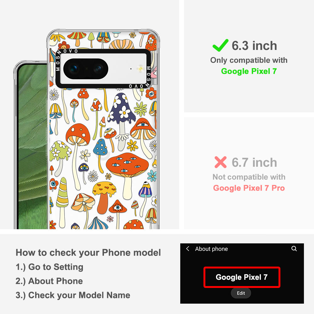 Mushroom Art Phone Case - Google Pixel 7 Case