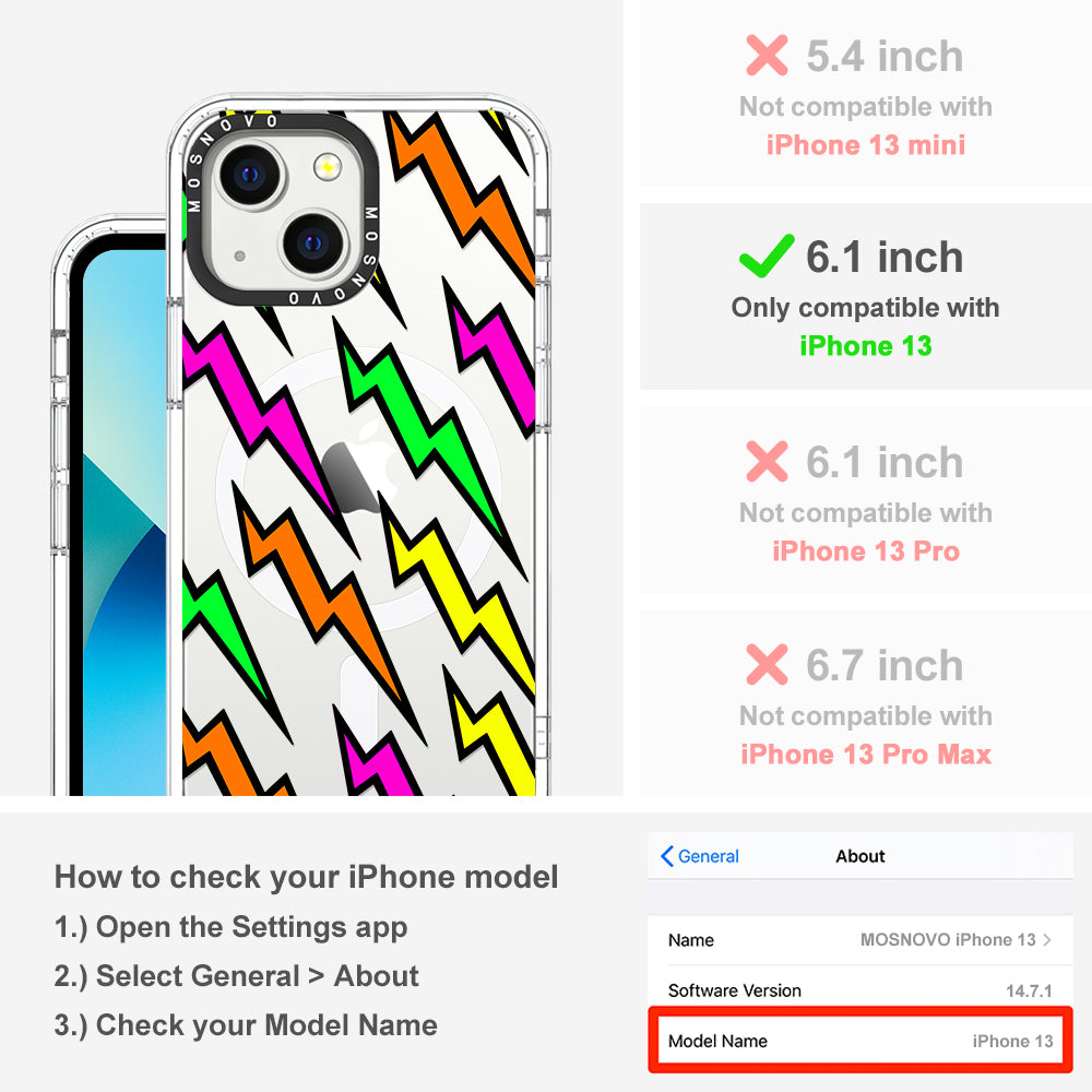 Colorful Lightning Phone Case - iPhone 13 Case - MOSNOVO