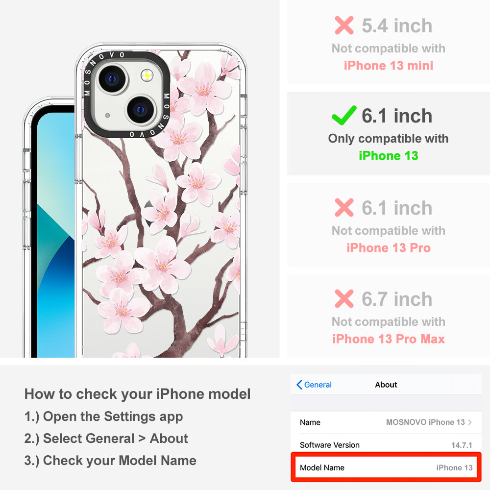 Cherry Blossom Flower Phone Case - iPhone 13 Case - MOSNOVO