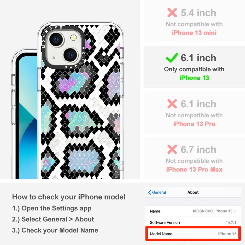 Aurora Snake Print Phone Case - iPhone 13 Case - MOSNOVO