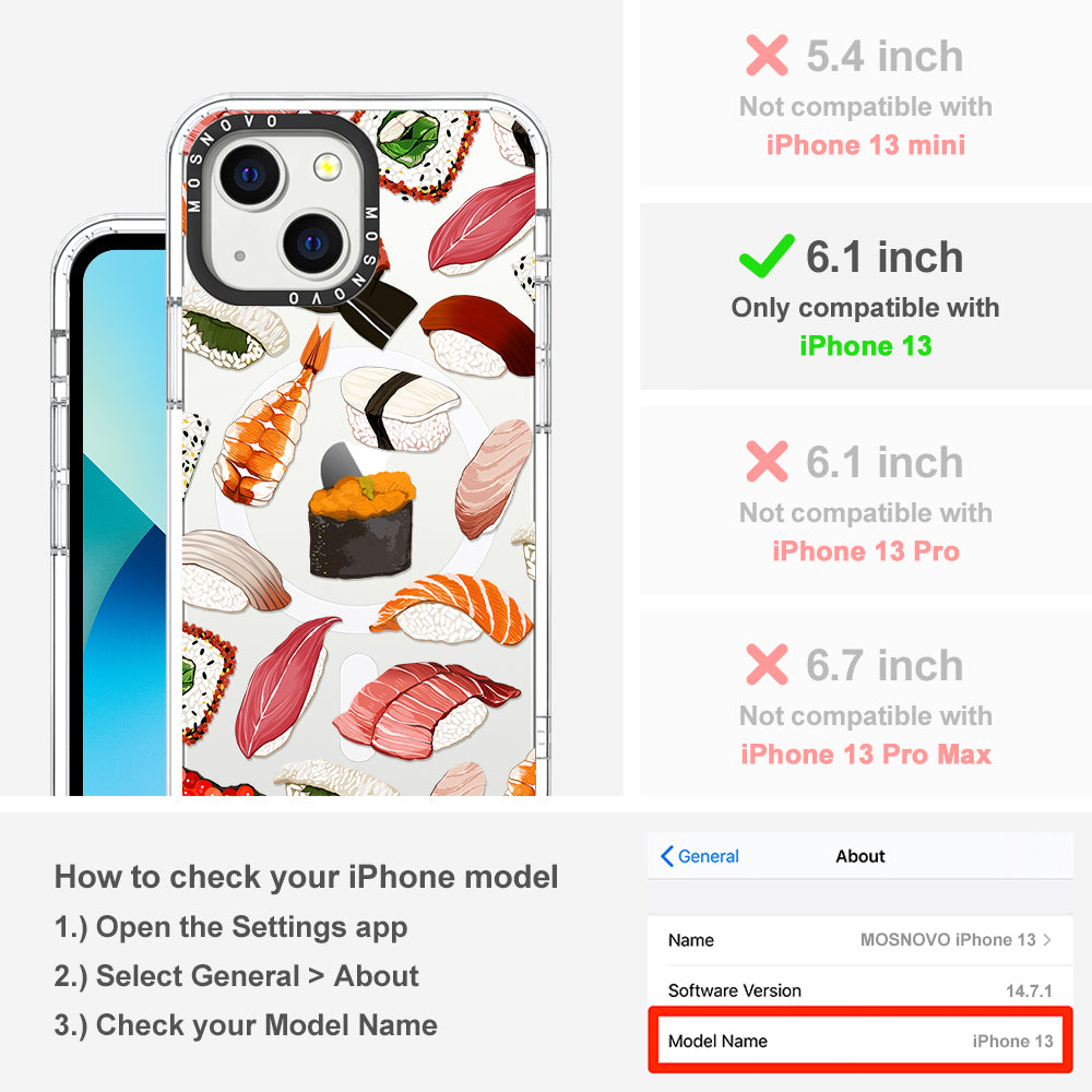 Mixed Sushi Phone Case - iPhone 13 Case - MOSNOVO