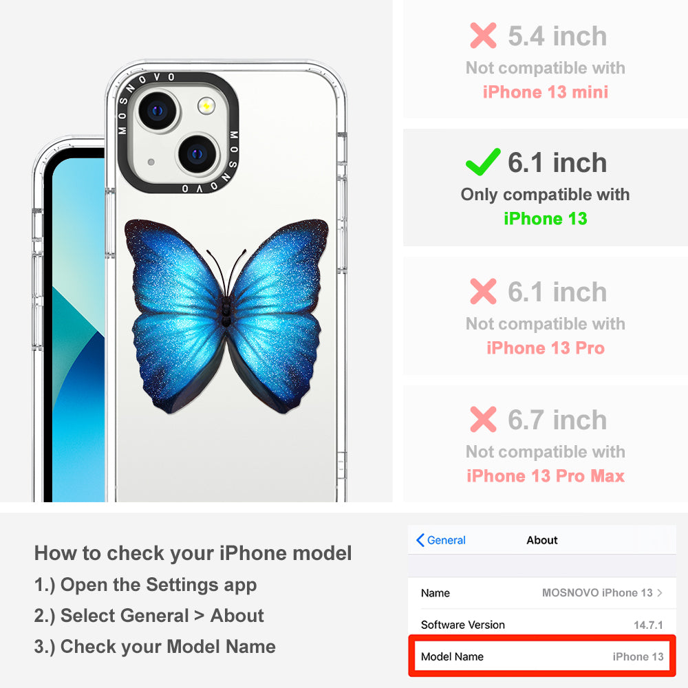 Shimmering Butterfly Phone Case - iPhone 13 Case - MOSNOVO