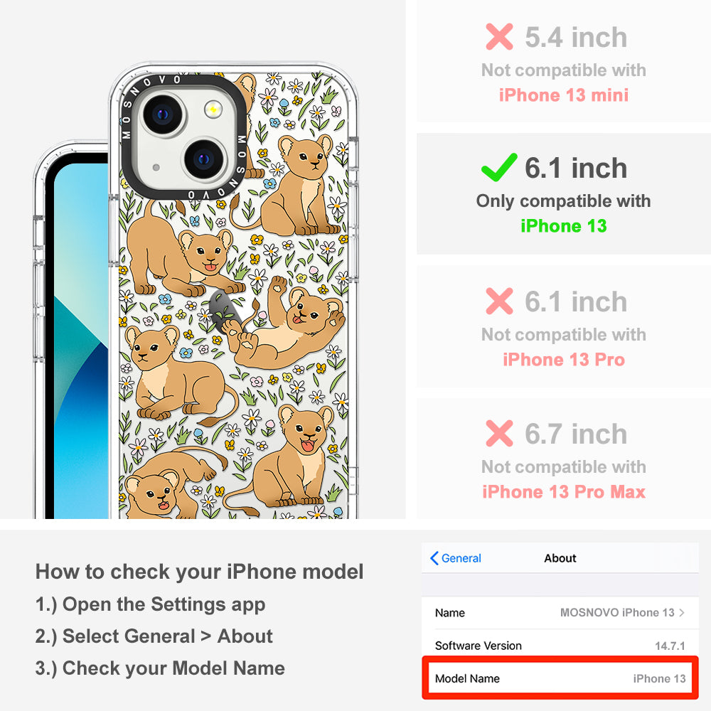 Cute Lion Phone Case - iPhone 13 Case - MOSNOVO