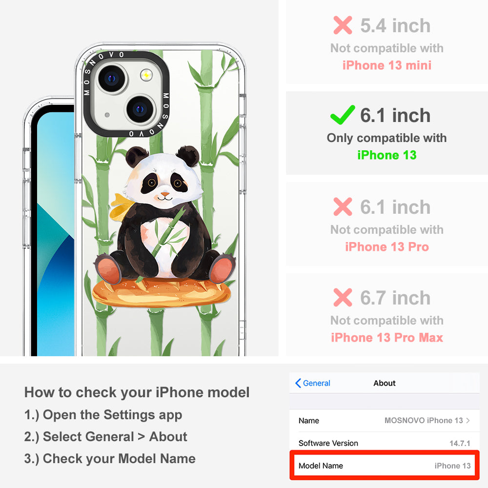 Bamboo Panda Phone Case - iPhone 13 Case - MOSNOVO