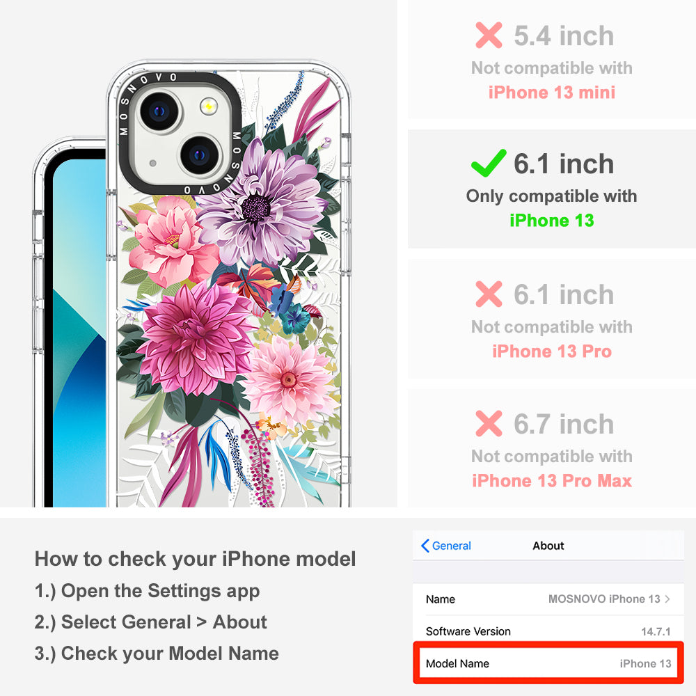 Dahlia Bloom Phone Case - iPhone 13 Case - MOSNOVO