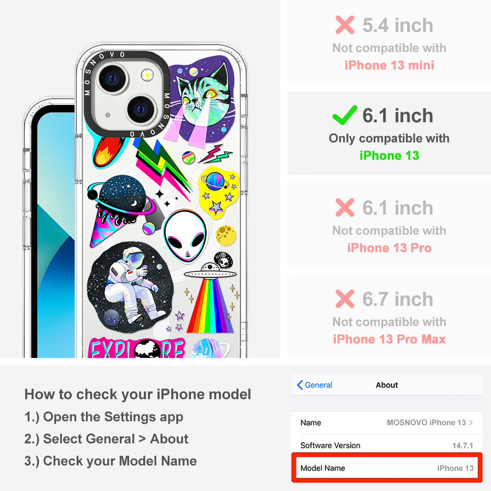 Sci-Fi Stickers Phone Case - iPhone 13 Case - MOSNOVO