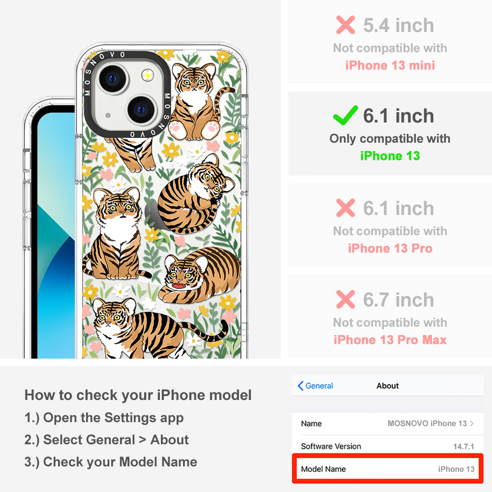 Cute Tiger Phone Case - iPhone 13 Case - MOSNOVO