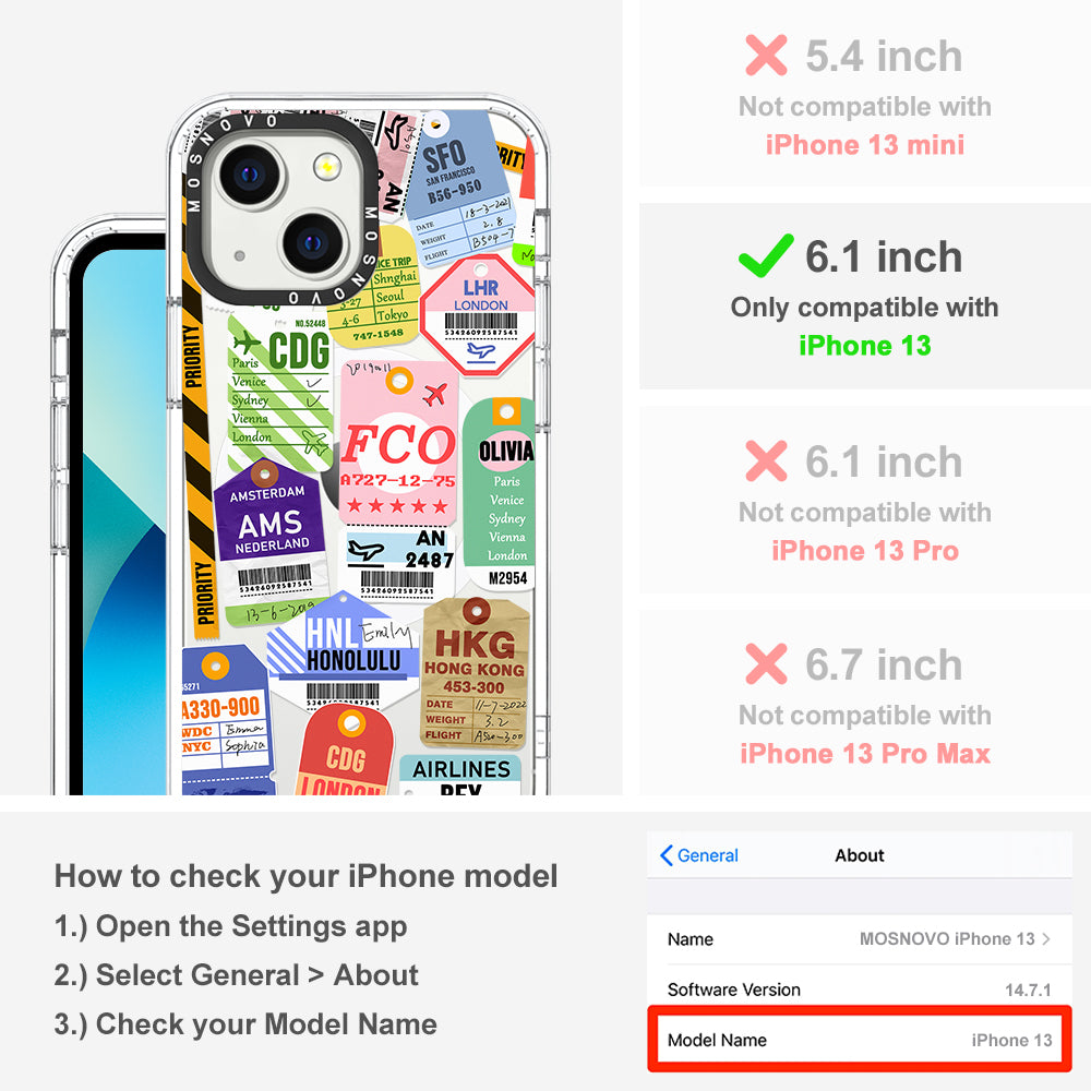 Ticket Label Phone Case - iPhone 13 Case - MOSNOVO