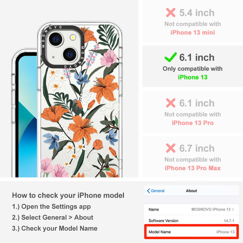Lily Garden Phone Case - iPhone 13 Case - MOSNOVO