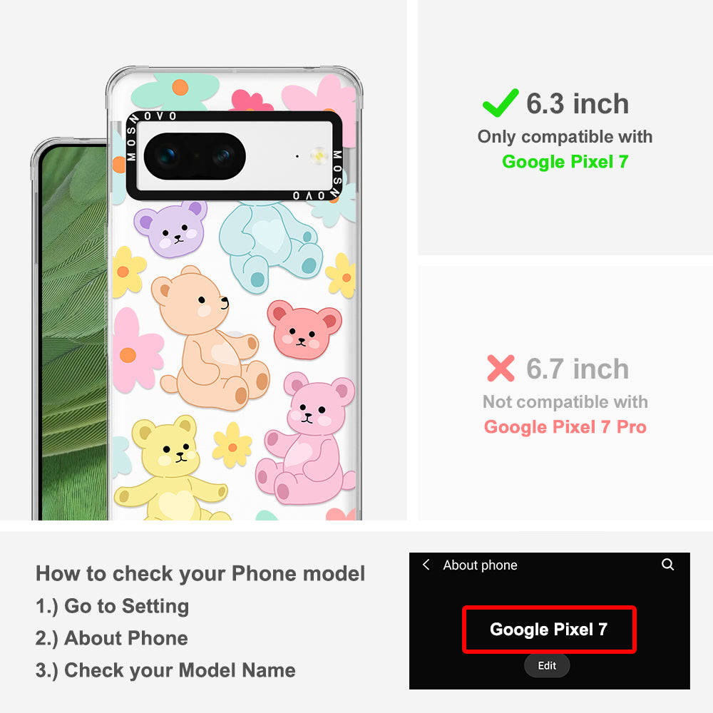 Cute Teddy Bear Phone Case - Google Pixel 7 Case