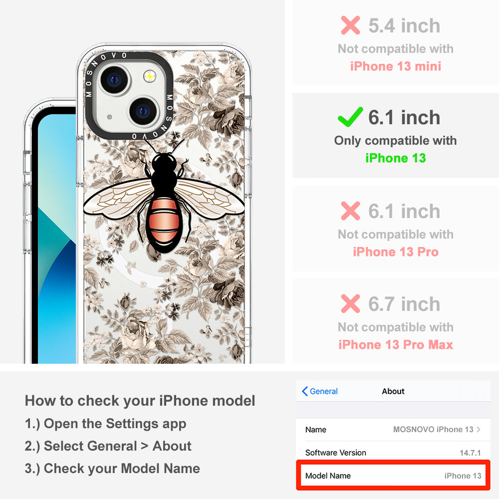Vintage Bee Phone Case - iPhone 13 Case - MOSNOVO
