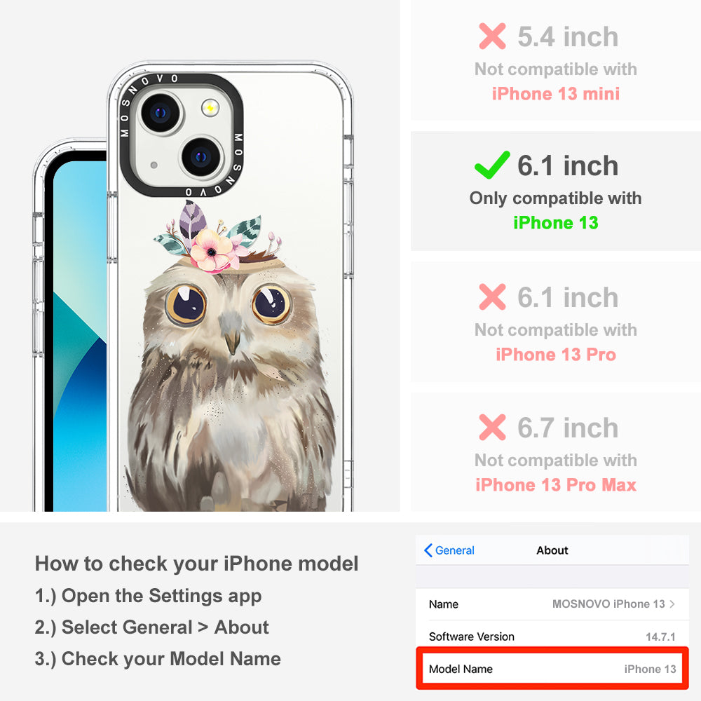 Cute Owl Phone Case - iPhone 13 Case - MOSNOVO