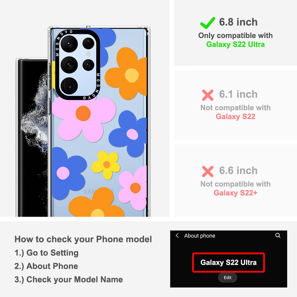 60's Groovy Flower Phone Case - Samsung Galaxy S22 Ultra Case
