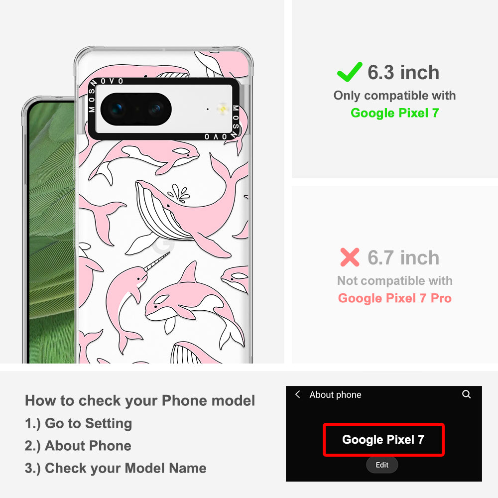 Pink Whales Phone Case - Google Pixel 7 Case