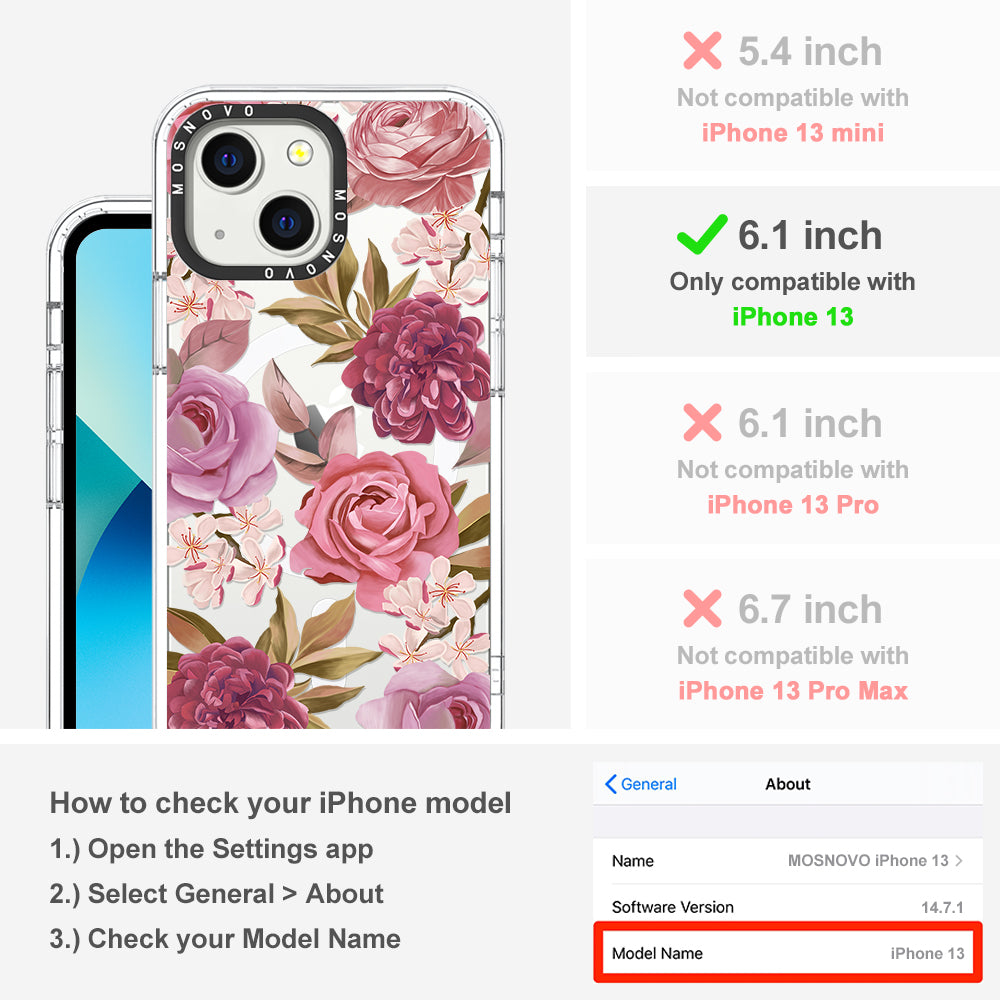 Blossom Flowe Floral Phone Case - iPhone 13 Case - MOSNOVO