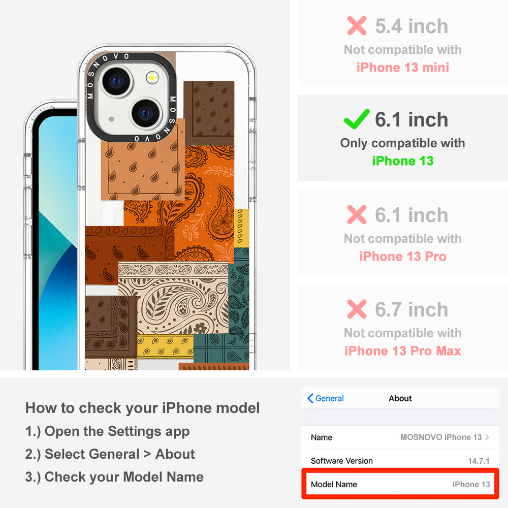 Vintage Paisley Phone Case - iPhone 13 Case - MOSNOVO