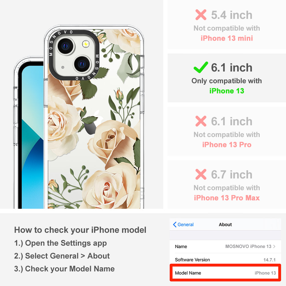 Champagne Roses Phone Case - iPhone 13 Case - MOSNOVO