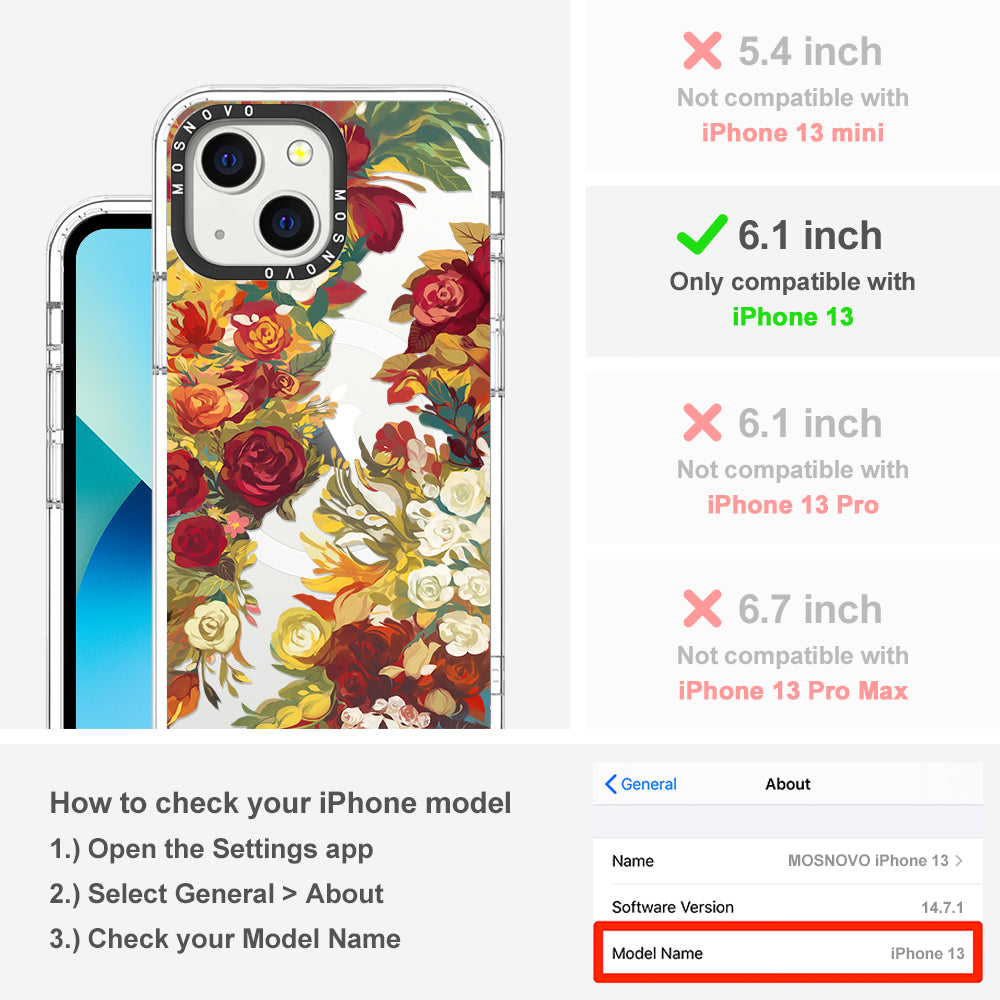 Vintage Flower Garden Phone Case - iPhone 13 Case - MOSNOVO