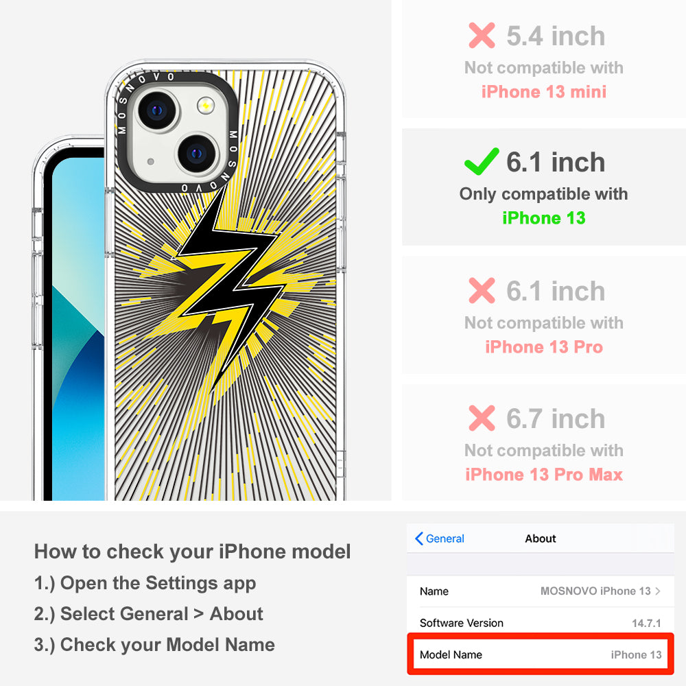 Lightning Bolt Phone Case - iPhone 13 Case - MOSNOVO