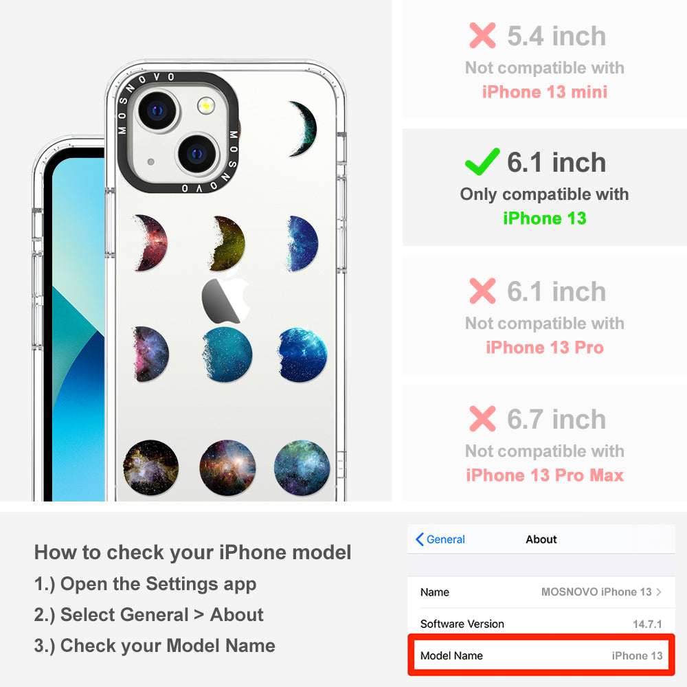 Moon Phase Phone Case - iPhone 13 Case - MOSNOVO