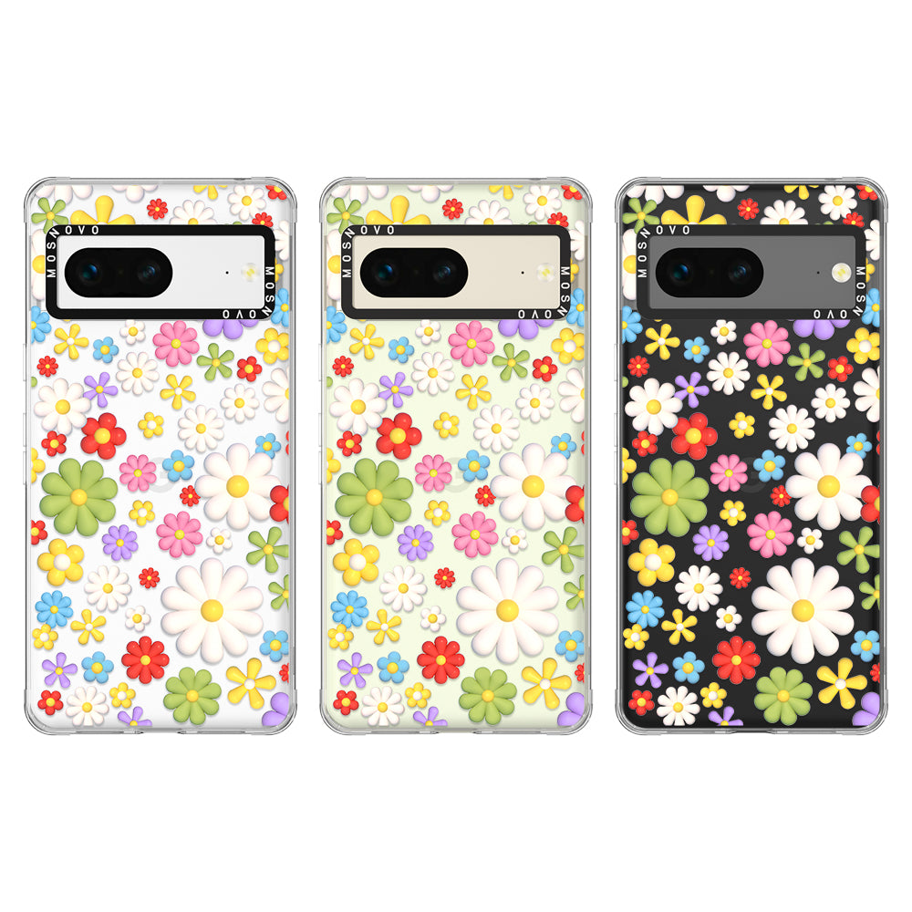 3D Flowers Phone Case - Google Pixel 7 Case