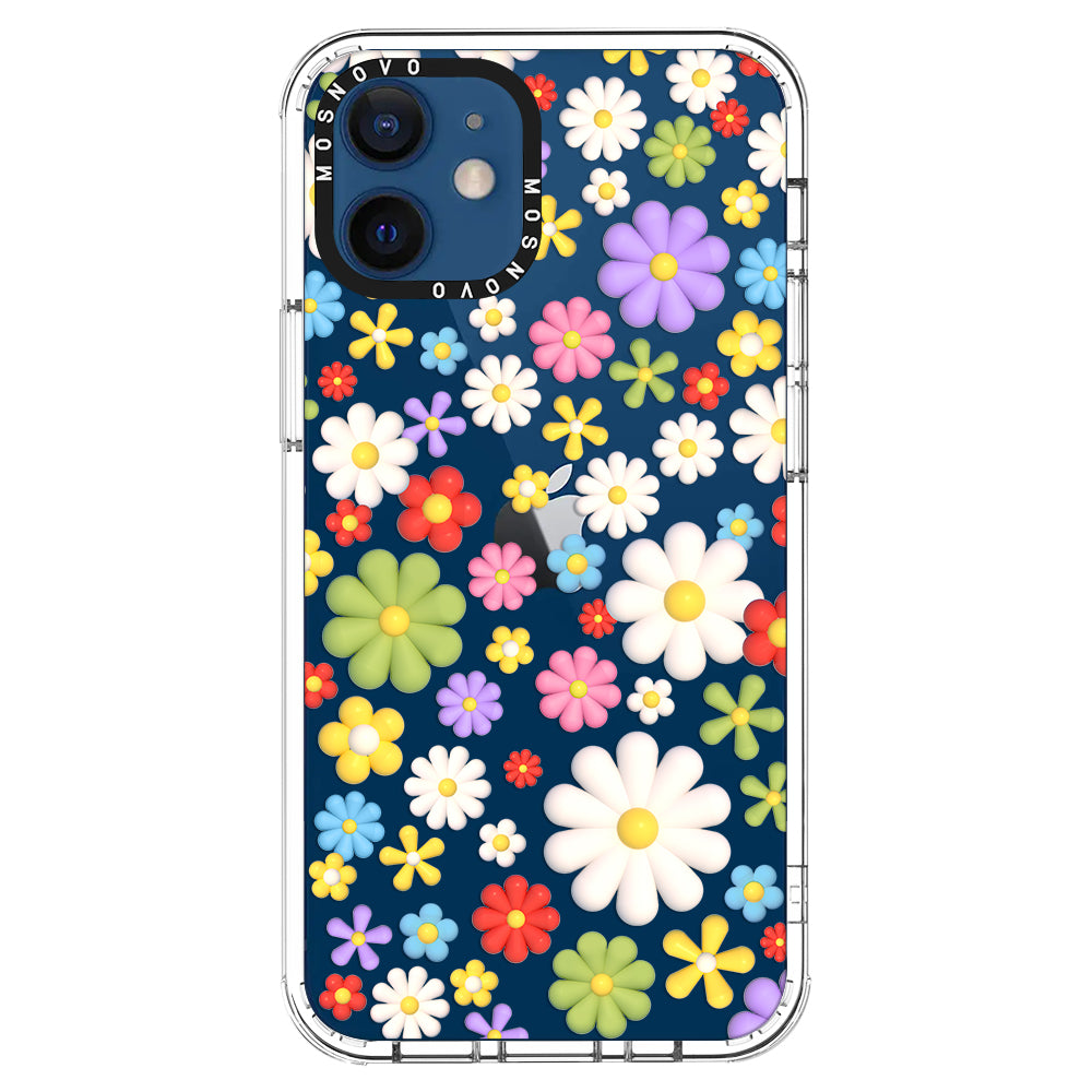 3D Flowers Phone Case - iPhone 12 Case - MOSNOVO