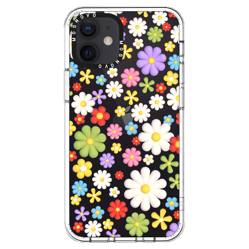 3D Flowers Phone Case - iPhone 12 Case - MOSNOVO