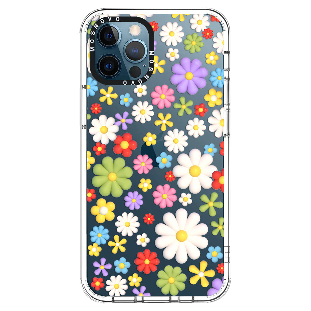 3D Flowers Phone Case - iPhone 12 Pro Case - MOSNOVO