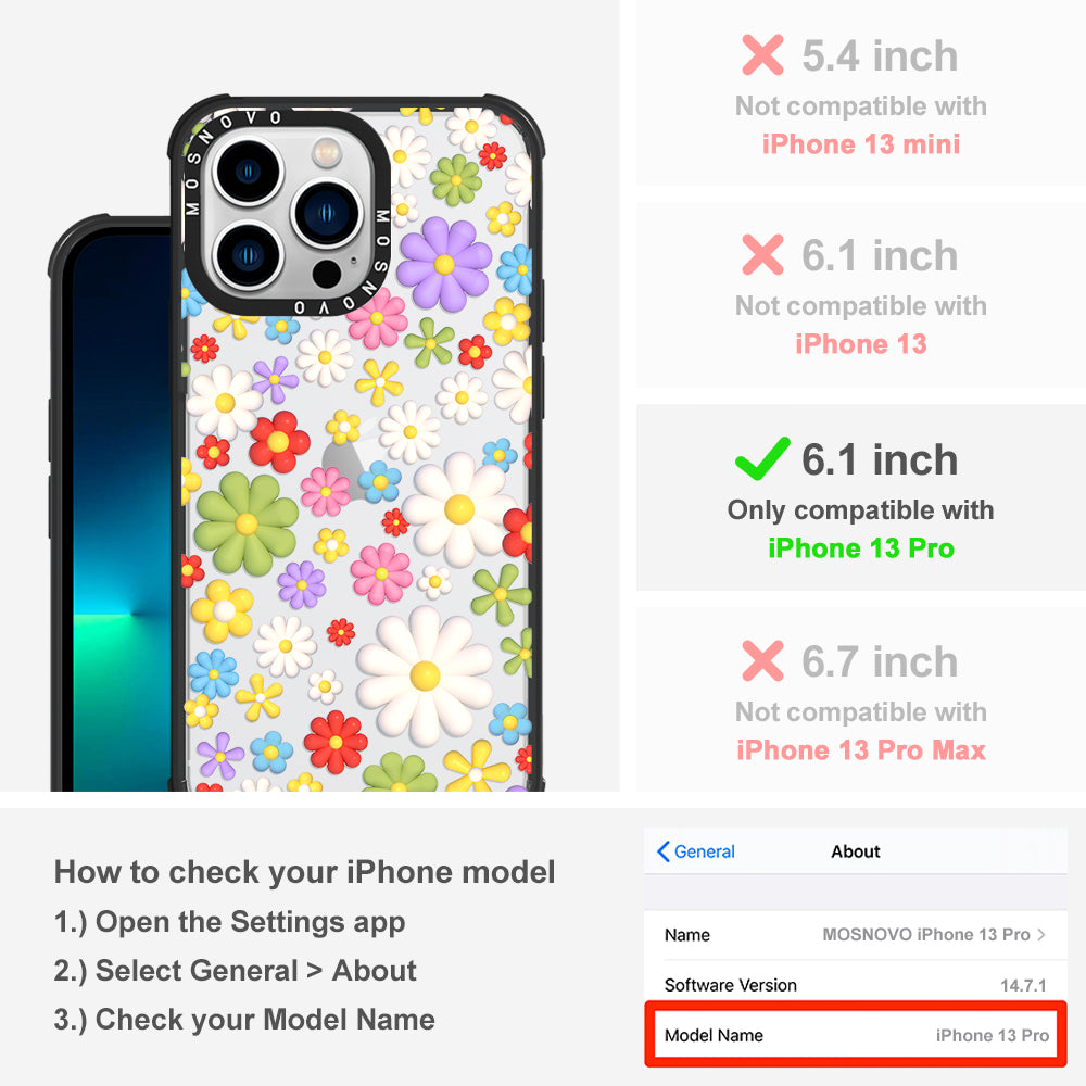 3D Flowers Phone Case - iPhone 13 Pro Case - MOSNOVO