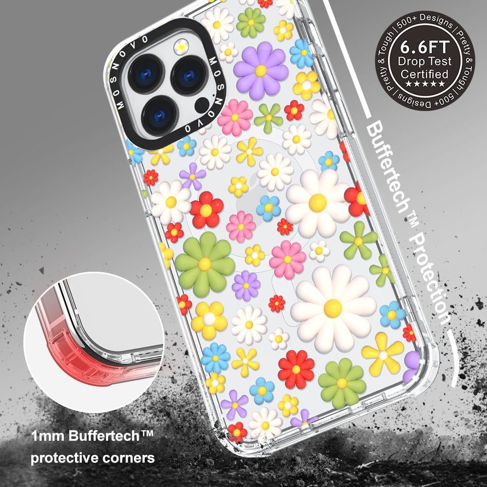 3D Flowers Phone Case - iPhone 13 Pro Case - MOSNOVO