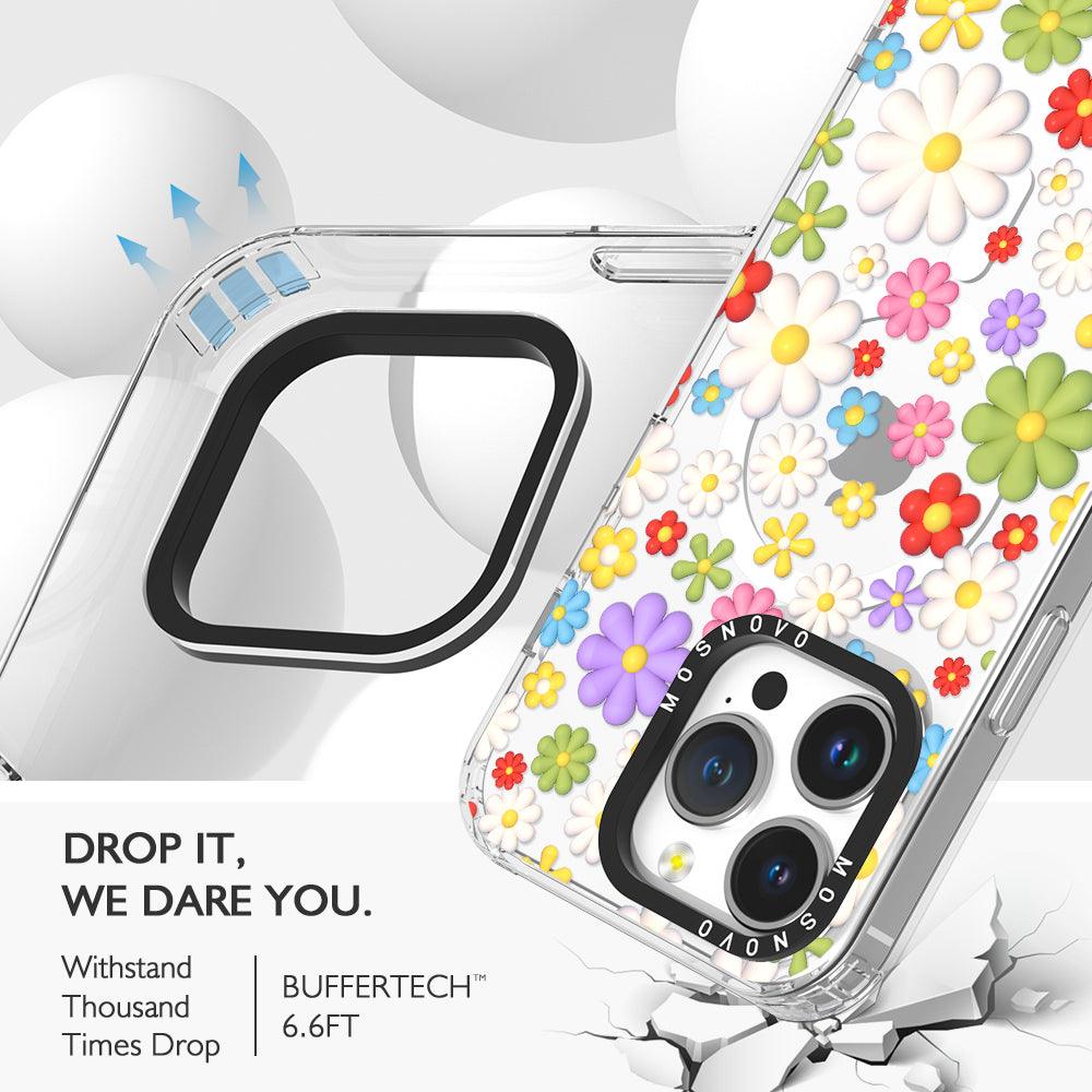 3D Flowers Phone Case - iPhone 14 Pro Case - MOSNOVO