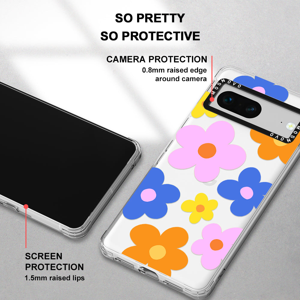 60's Groovy Flower Phone Case - Google Pixel 7 Case