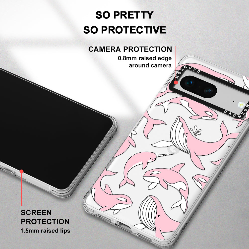 Pink Whales Phone Case - Google Pixel 7 Case