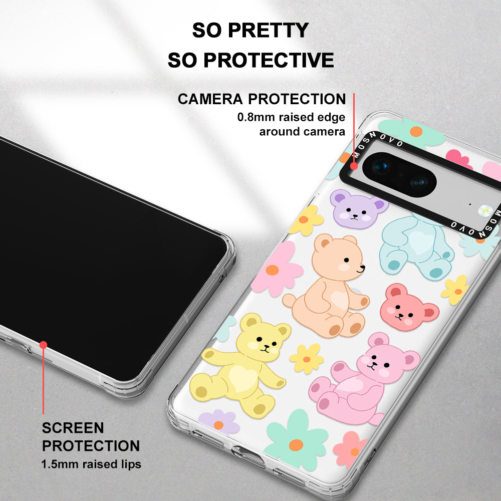 Cute Teddy Bear Phone Case - Google Pixel 7 Case