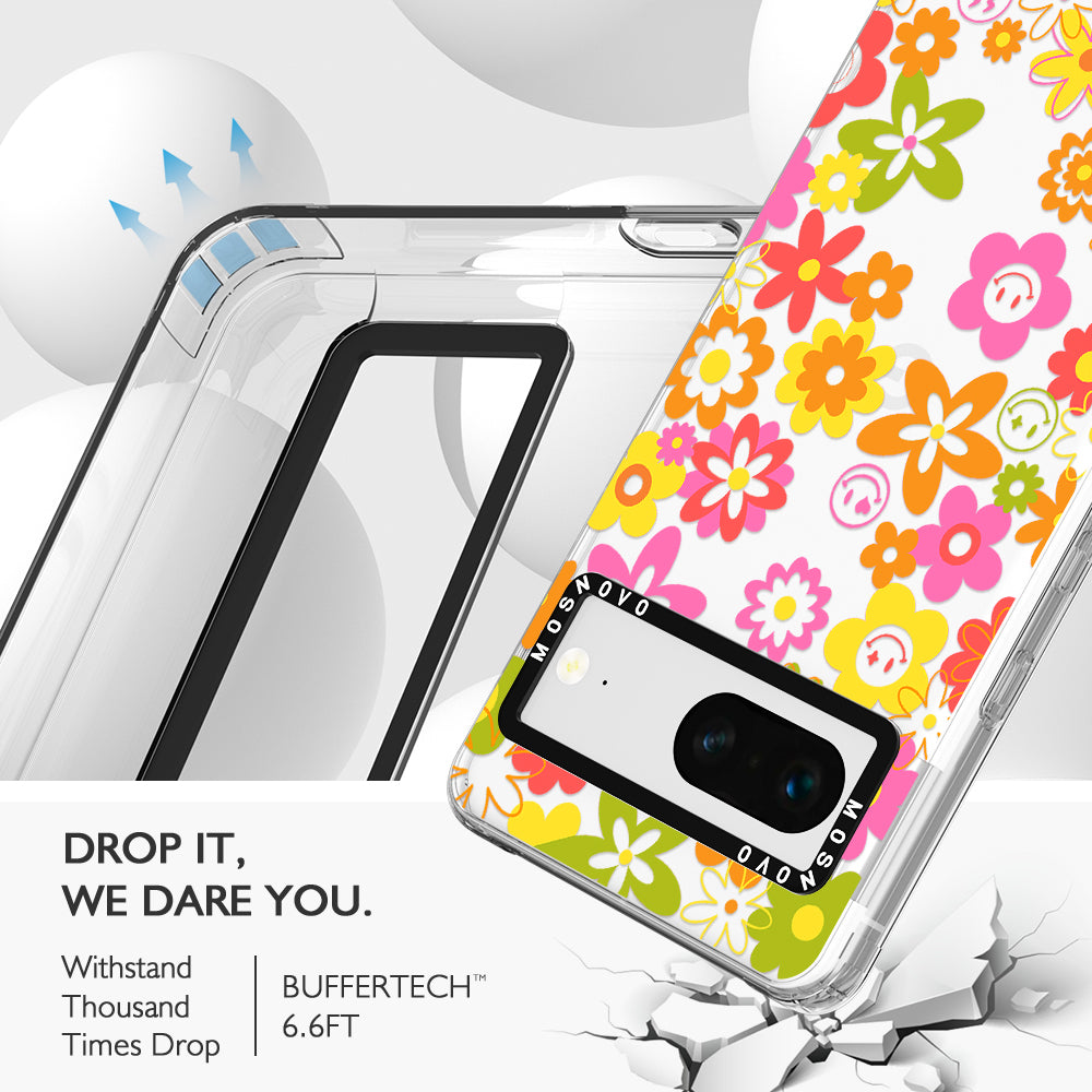 70's Groovy Floral Phone Case - Google Pixel 7 Case