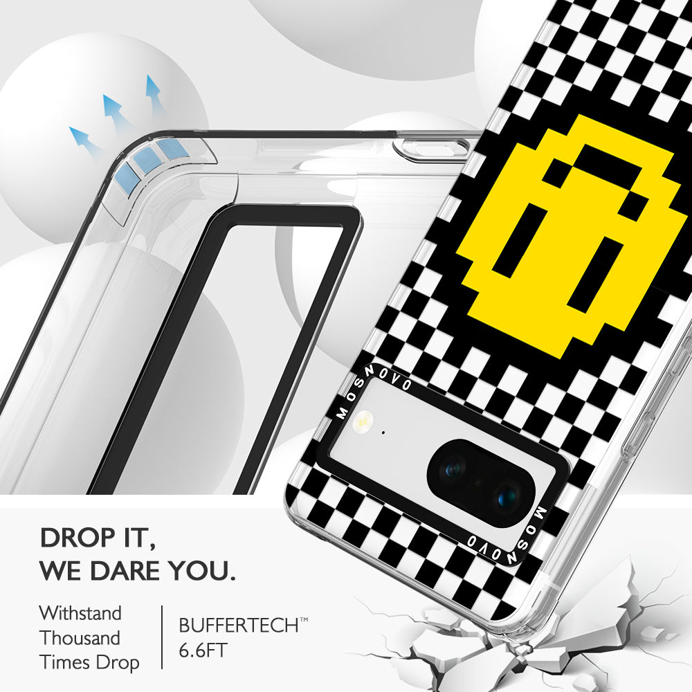 Smile Checkered Phone Case - Google Pixel 7 Case