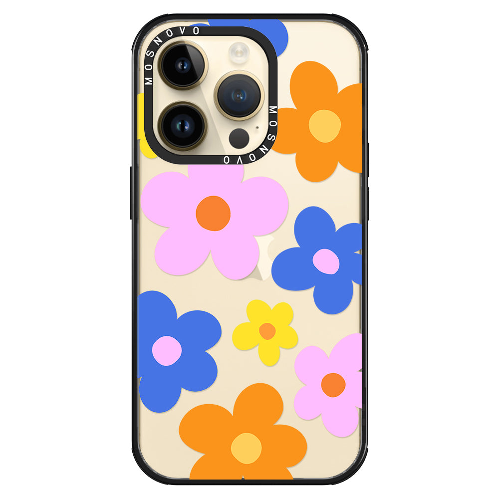 60's Groovy Flower Phone Case - iPhone 14 Pro Case - MOSNOVO